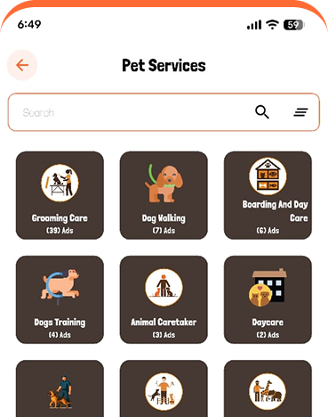 Titans Pet app: Services